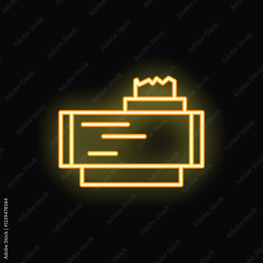 Yellow neon sign depicting industrial pipe with smoke, great illustration for concepts like factory, manufacturing or pollution Yellow neon sign depicting industrial pipe with smoke, great illustration for concepts like factory, manufacturing or pollution