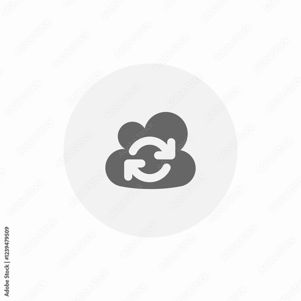 update cloud system icon sign vector update cloud system icon sign vector