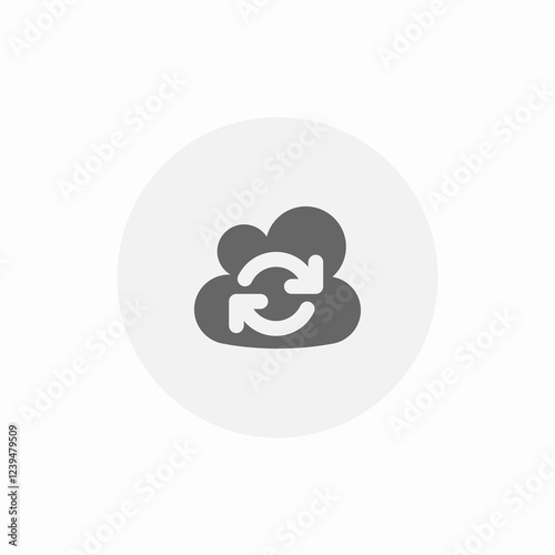 update cloud system icon sign vector