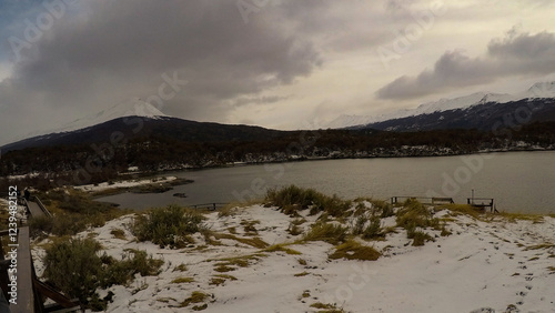 Imagen capturada en la Patagonia Argentina cerca de Ushuaia, al otro lado del Canal Beagle. Los paisajes son absolutamente increíbles. photo