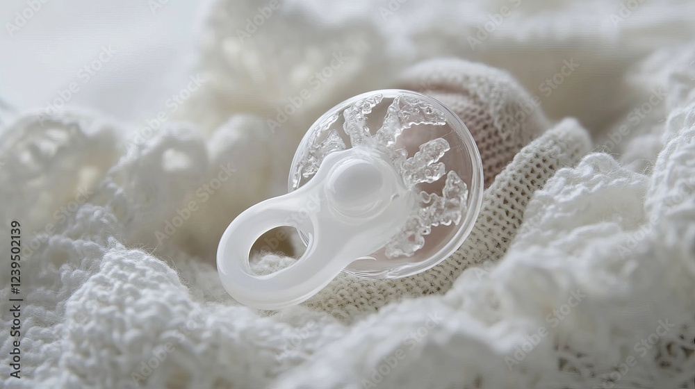 White pacifier for newborns. White pacifier for newborns.