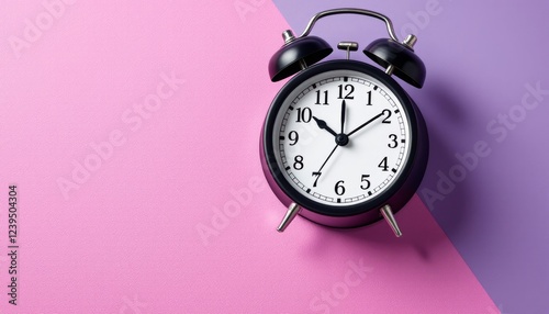 Wallpaper Mural Classic alarm clock on a dual-tone background promoting time management Torontodigital.ca