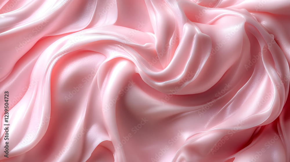 Obraz premium Blush pink creamy texture, face and body cream with natural ingredients. Abstract background for the beauty industry.