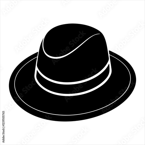  hat silhouette white background