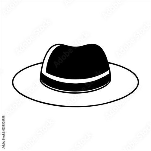  hat silhouette white background