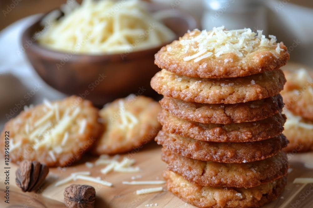 These crispy cookies contain shredded Edam cheese These crispy cookies contain shredded Edam cheese