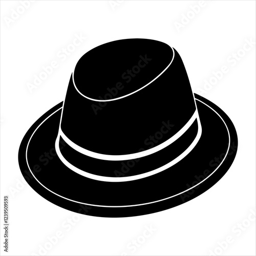  hat silhouette white background
