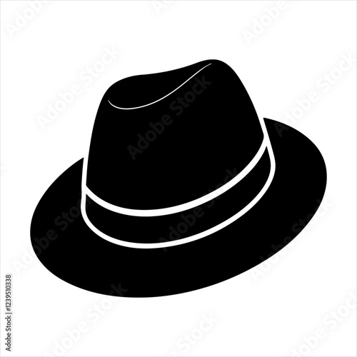  hat silhouette white background