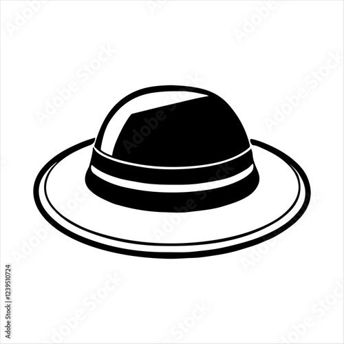  hat silhouette white background
