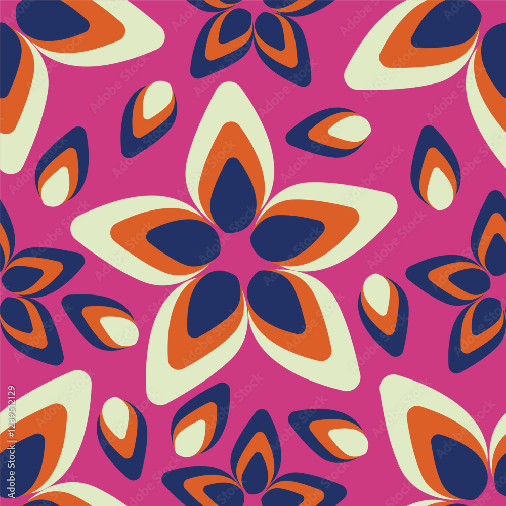 Fototapeta premium textile design with flower pattern image