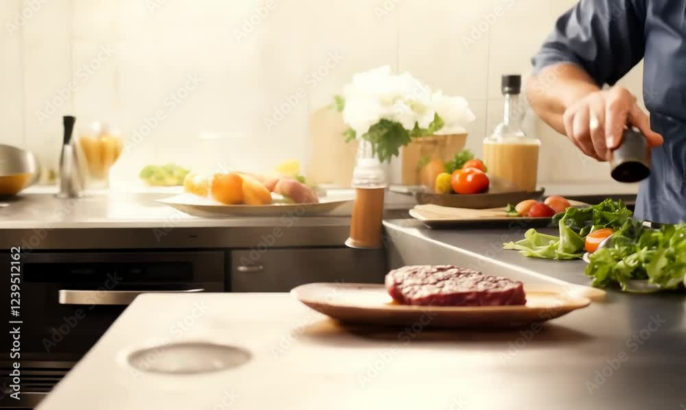 flavorful moments: cooking with pepper on roasting beef steak flavorful moments: cooking with pepper on roasting beef steak