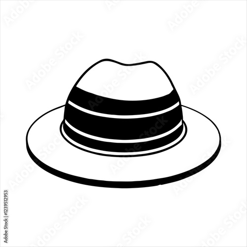  hat silhouette white background
