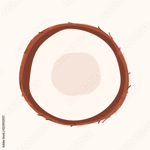 coconut. The tropical fruit is coconut. coconut chips. coconut grew on a palm tree. coconut milk. an artful cocktail. a fruit painted in a flat style. vector. delicious milk.	
