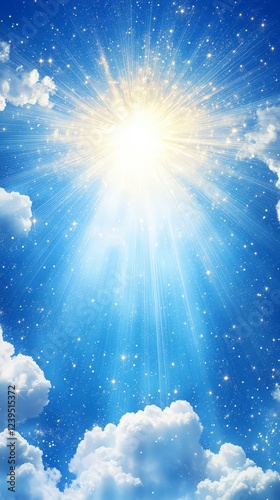 sun shining through the clouds, beams of sunlight breaking through the atmosphere hd phone wallpaper