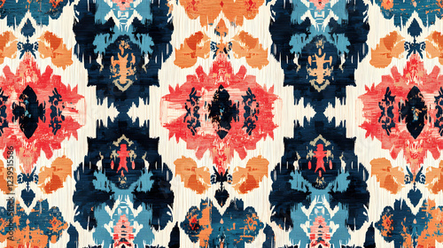 seamless ikat pattern photo