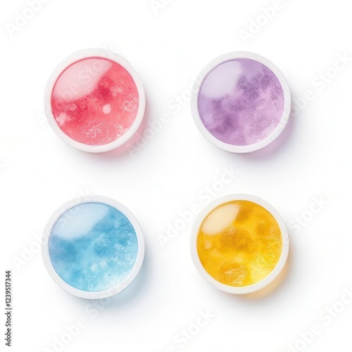 Quality assurance protocols ensuring sensory evaluation and microbiological analysis isolated on white background symbolizing consistency and safety