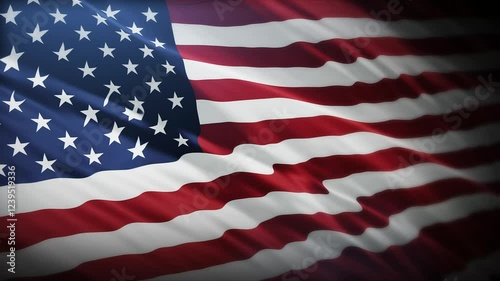 Wallpaper Mural United States of America flag waving in the wind - waving flag of USA video	 Torontodigital.ca