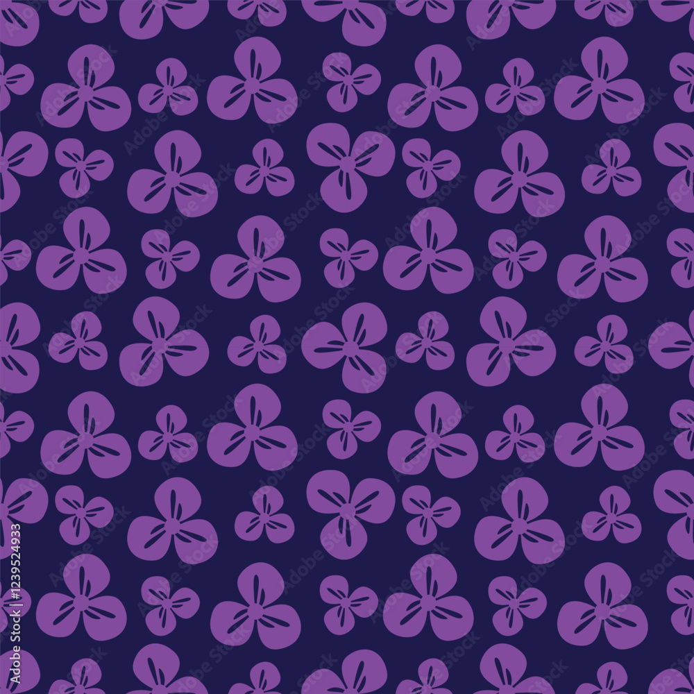 Fototapeta premium cute flower pattern textile illustration