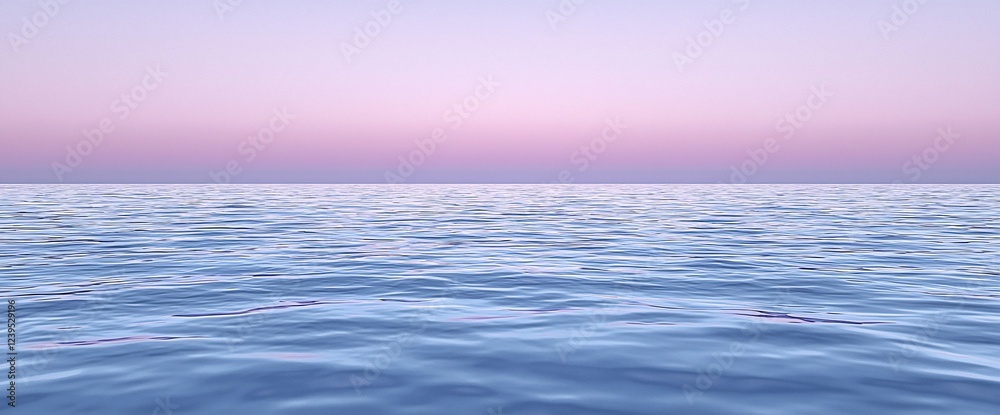 Naklejka premium Calm ocean sunset; peaceful sea, sky; background for relaxation