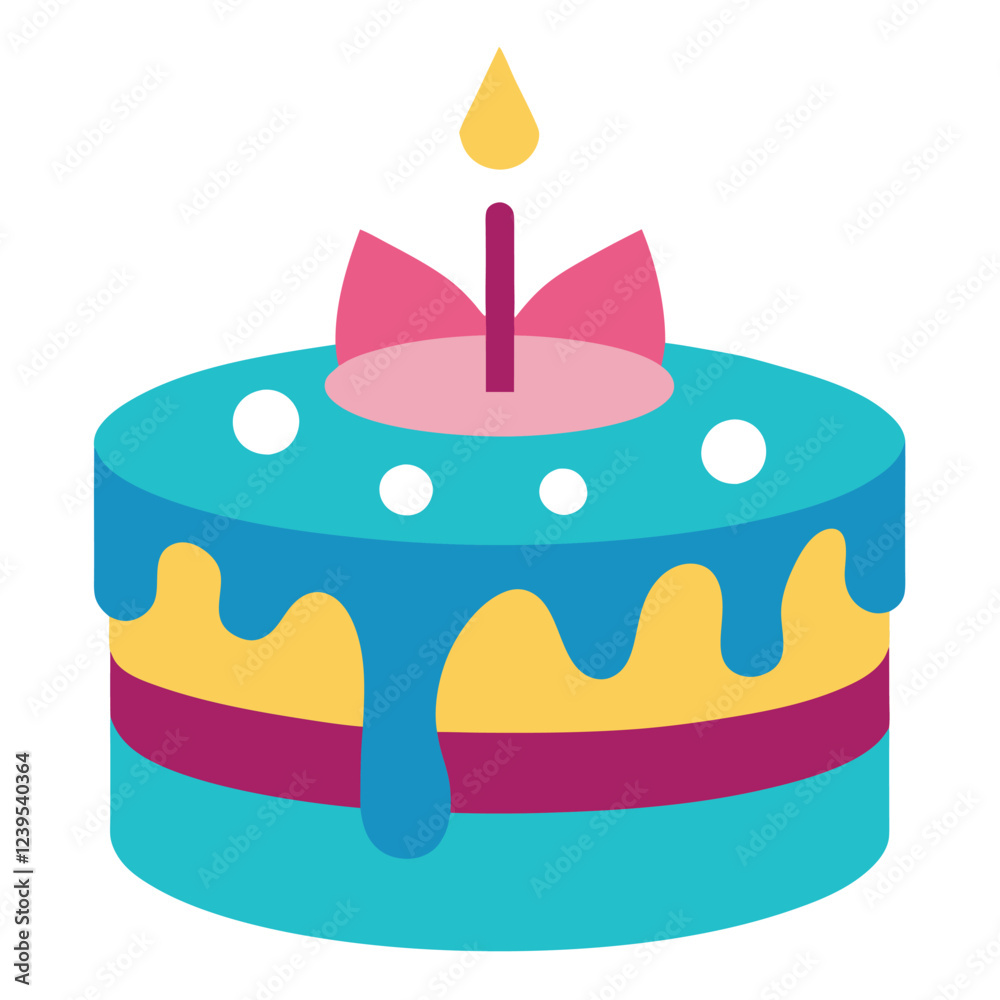 Birthday cake vector art illustration Birthday cake vector art illustration