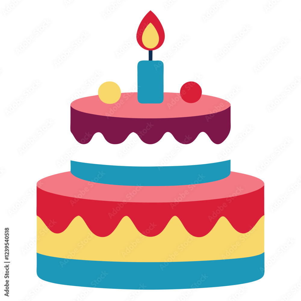 Birthday cake vector art illustration Birthday cake vector art illustration