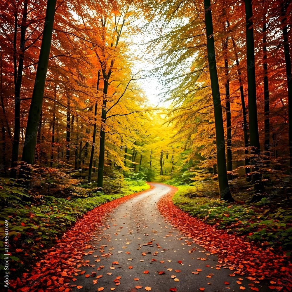 Fototapeta premium Autumn Forest Path