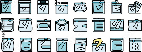 Different types of zip lock packages protecting food, cosmetics, and other items