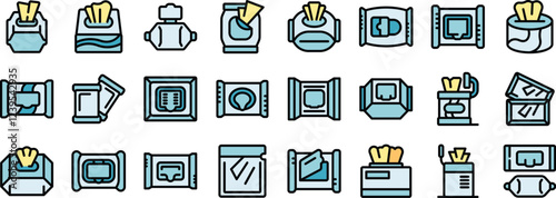 Collection of wet wipes packages presenting various dispensing methods, shapes, and styles, highlighting the diverse options available for hygiene and cleaning