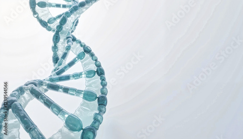 DNA helix structure in blue and green colors