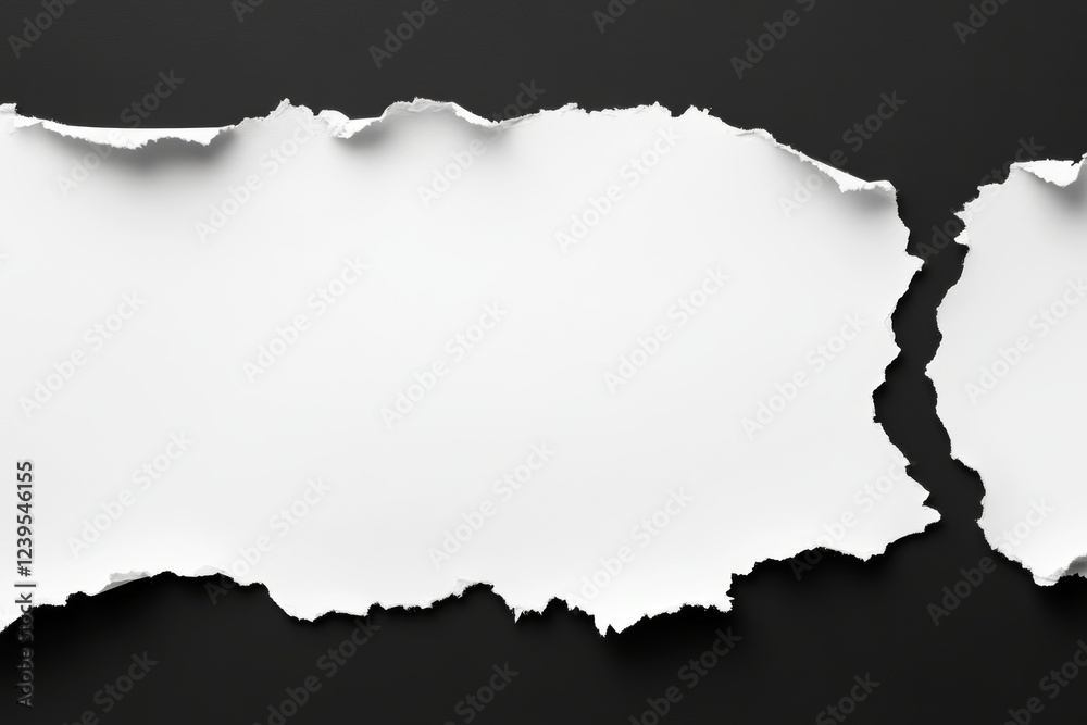 Torn paper edges on dark background Torn paper edges on dark background