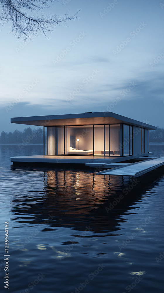 A floating home designed to adapt to rising sea levels A floating home designed to adapt to rising sea levels