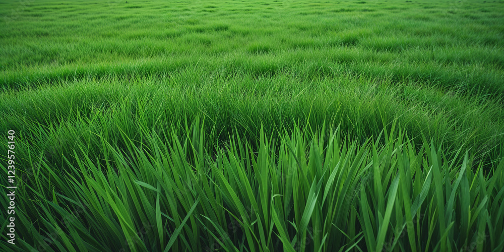 Fototapeta premium Lush Green Grass Background for Commercial Ads, Outdoor Nature Stock – Sunny Day, Summer Landscape, High-Resolution Vibrant Lawn for Advertising, Eco-Friendly Business & Marketing Designs