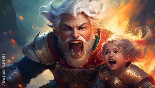 Father and daughter in the Warriors' roar