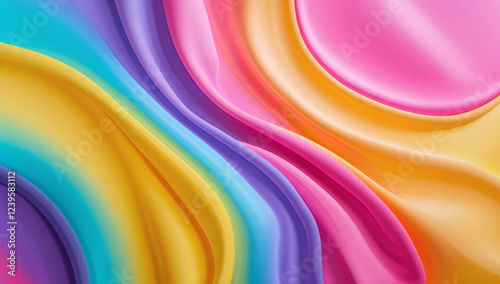 Vibrant Abstract Rainbow Colors Background for Commercial Ads, Beauty Campaigns & Product Displays – Modern Colorful Gradient, Creative Digital Art, Premium Stock Image for Multimedia Advertising, Mar