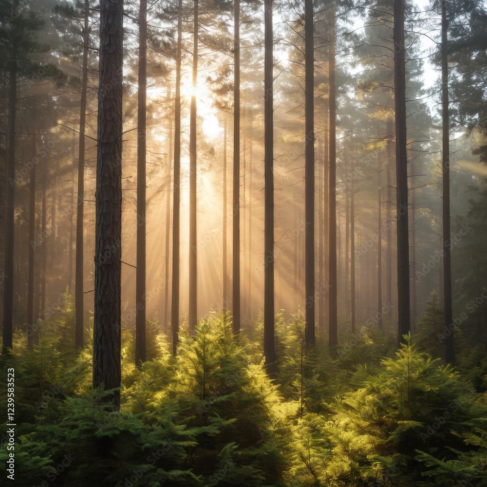 morning in the forest morning in the forest