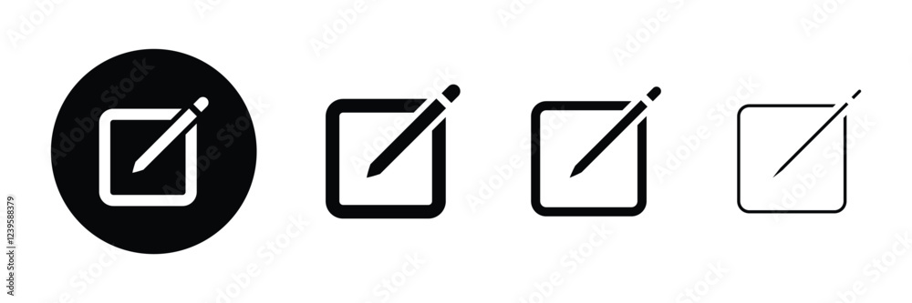 Set of create modify pen icon collection. writing, drawing, editing, edit pen symbol. Vector Illustration. Set of create modify pen icon collection. writing, drawing, editing, edit pen symbol. Vector Illustration.