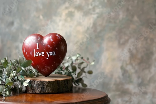 Heart love valentine romantic passion emotion wooden red decoration background texture