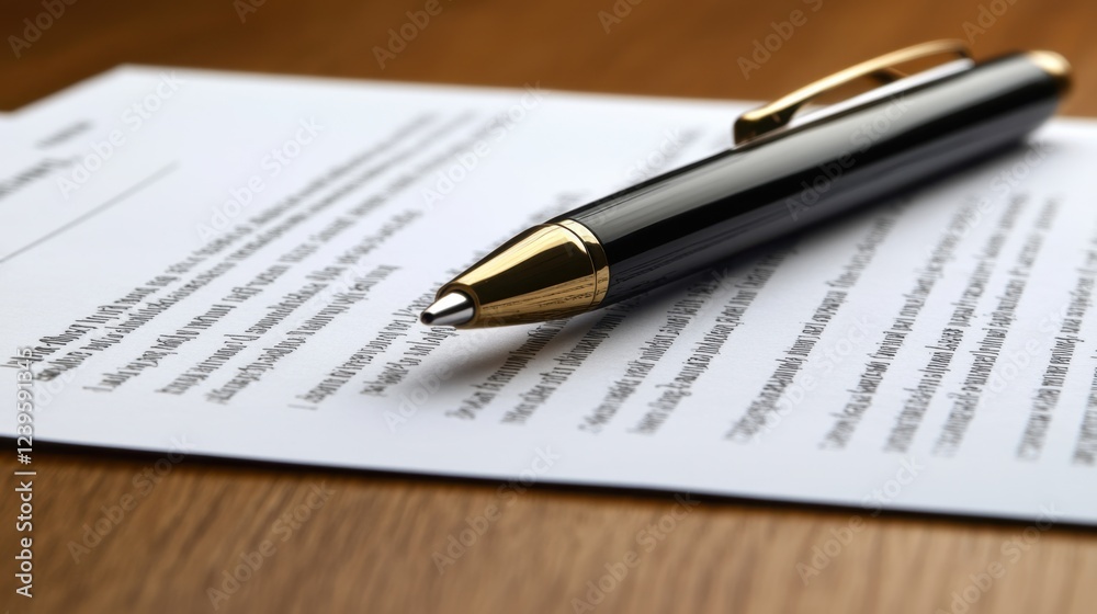 A business contract signing and negotiation table featuring detailed financial strategy papers and an agreement summary. A business contract signing and negotiation table featuring detailed financial strategy papers and an agreement summary.