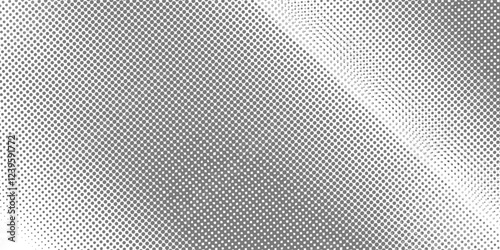 Grunge halftone gradient background. Faded grit noise texture. White and black sand wallpaper. Retro pixelated backdrop. Anime or manga style comic overlay.