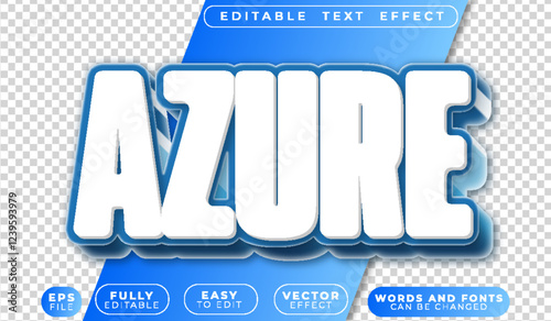 Azure Blue Sky Cloud Fully Editable Vector Text File
