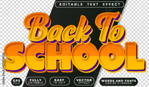 Back To School Education Student Fully Editable Vector Text File