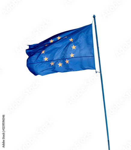 EU flag close up