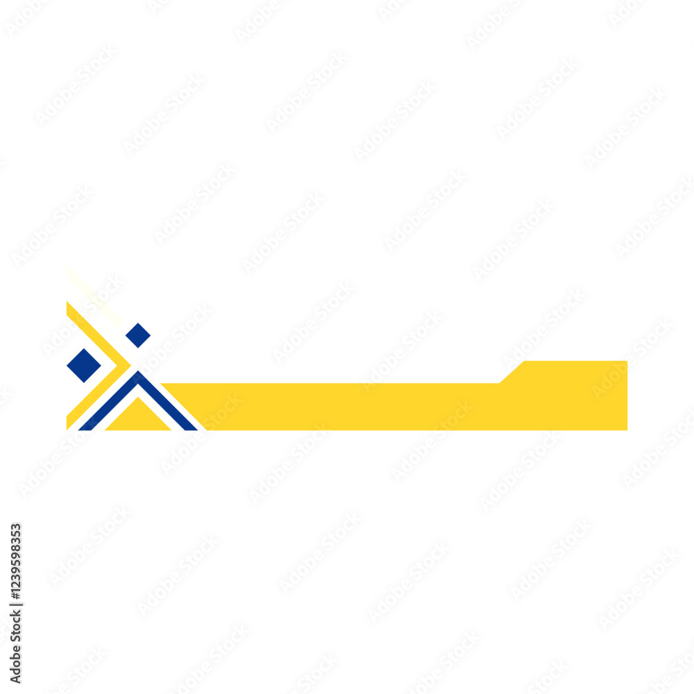 Geometric Footer Business, Yellow, Blue, White. Vector Geometric Footer Business, Yellow, Blue, White. Vector