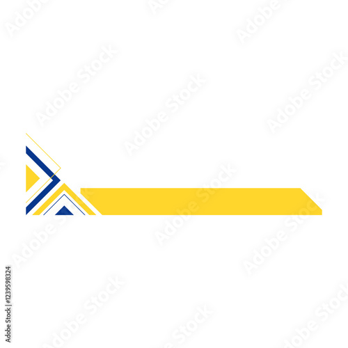 Geometric Footer Business, Yellow, Blue, White. Vector	