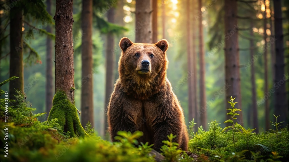 Obraz premium A Mighty Grizzly Bear in its Natural Habitat
