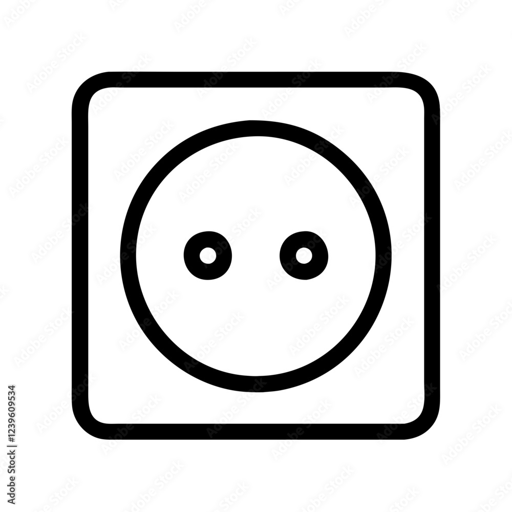 Power Up Your Designs: Simple Electric Socket Icon, Plug Socket Vector Illustration for Websites, Power Up Your Designs: Simple Electric Socket Icon, Plug Socket Vector Illustration for Websites,