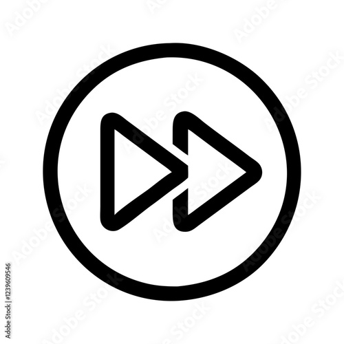 Free Download Double Arrow Fast Forward Button: Sleek Icon for Digital Interfaces, Websites, and Applications.     - GFXLoad