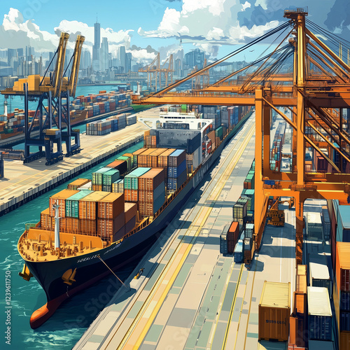 container cargo freight ship