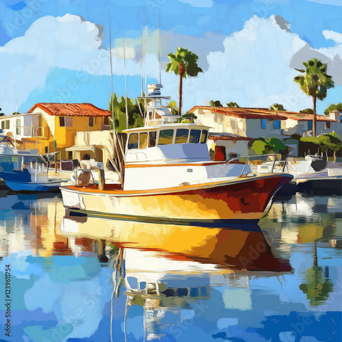 boats in the summer port