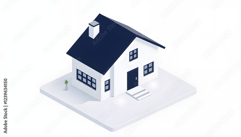 House silhouette isometric flat Logo vector. Home service icon , with white tonespng House silhouette isometric flat Logo vector. Home service icon , with white tonespng